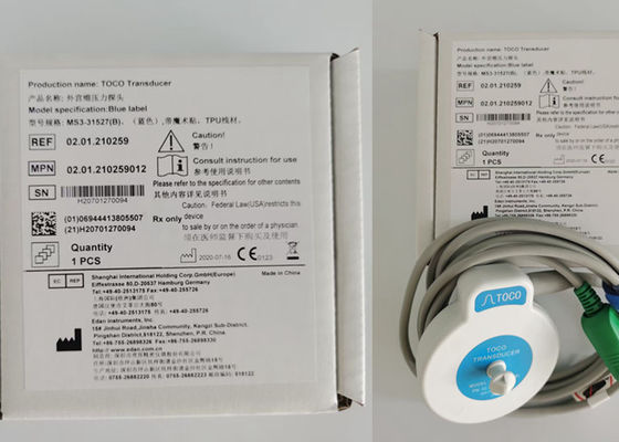 MS3-31527 Toco Transducer Probe 6 иглы одноразовый слот Синяя лента Велькро 2,5 м длина