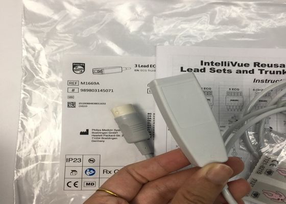 M1669A Межместный многоразовый 3-свинцовый ЭКГ кабель aAMI/IEC 2.7M ТПУ материал