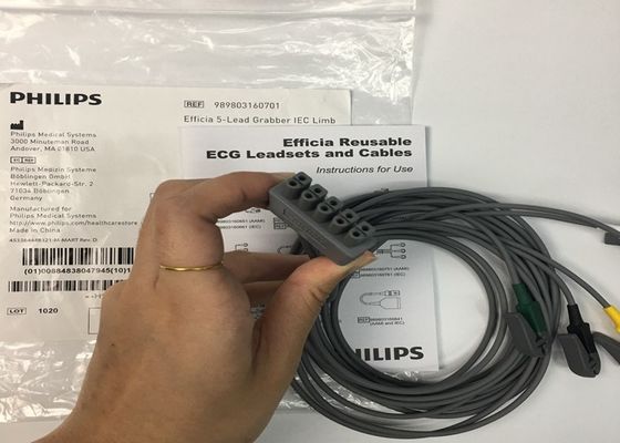 PHLIP Efficia многоразовый 5 свинцовый кабель ЭКГ IEC Limb для взрослых