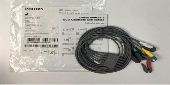 PHLIP Efficia многоразовый 5 свинцовый кабель ЭКГ IEC Limb для взрослых