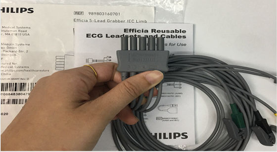 PHLIP Efficia многоразовый 5 свинцовый кабель ЭКГ IEC Limb для взрослых