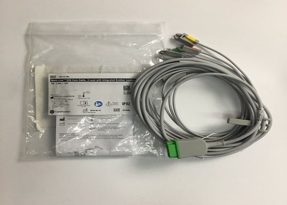 3 Свинцовый ЭКГ трубный кабель 2106309-002 с интегрированным граббером свинцовым проводом 12FT