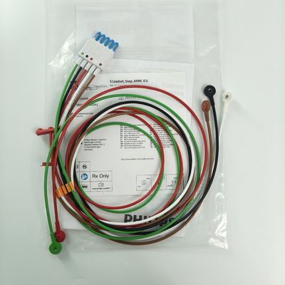 989803144991 Аксессуары для мониторинга пациентов PHILIP CBL 5 Leadset Snap AAMI ICU REF M1644A