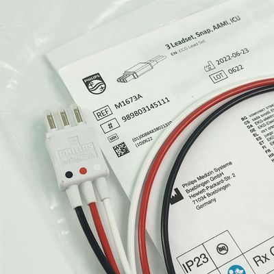 REF M1673A PHILIP Пациентский монитор CBL 3 Leadset Snap AAMI ICU PN 989803145111