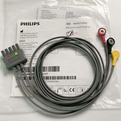 PHILIP Original CBL 3 Lead Wire Set Snap IEC ICU REF:989803160681