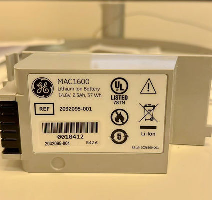 GE MAC1600 ЭКГ Машинная батарея 14,8В 2,3Ач 37Wh REF 2032095-001