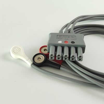 Philip Grey Original 3-Lead Button Branch 1M US Standard RA Белый, LL Красный, LA Черный Средний сустав Двойной ряд 989803160671
