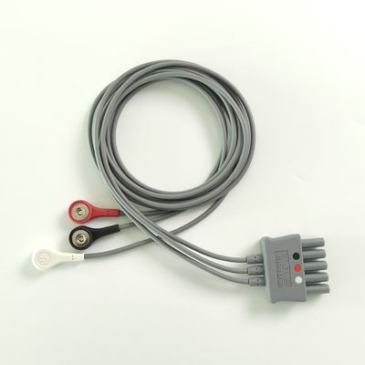 Philip Grey Original 3-Lead Button Branch 1M US Standard RA Белый, LL Красный, LA Черный Средний сустав Двойной ряд 989803160671