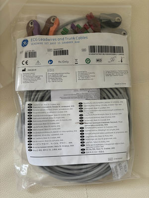 GE 2104749-001 - Комплект 10-отводных ЭКГ-электродов и магистрального кабеля, AHA