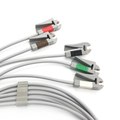 GE Ref:412681-001 Многосвязные ЭКГ Leadwire Группный набор,5 -Lead,Grabber,AHA 74 CM /29 IN