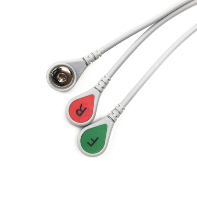 GE REF:2106385-003 ЭКГ LeadWire Set,3-lead,Snap,IEC,74CM/29IN