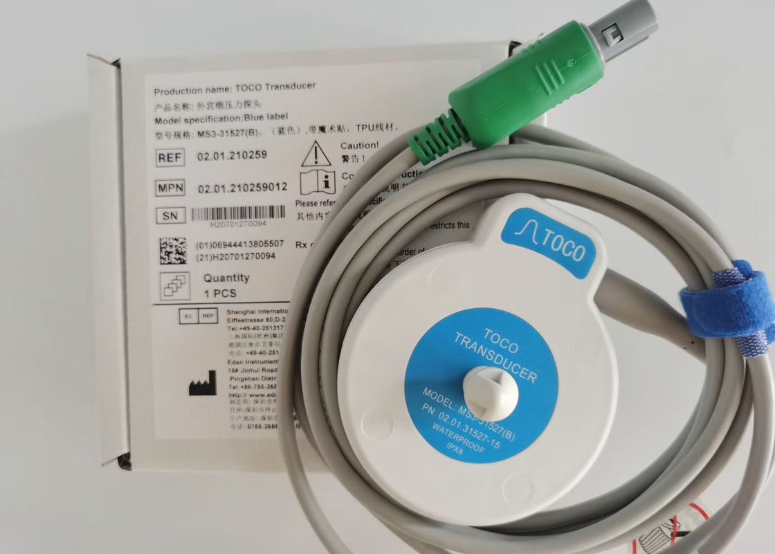 MS3-31527 Toco Transducer Probe 6 иглы одноразовый слот Синяя лента Велькро 2,5 м длина