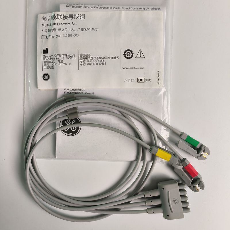 CareFusion GE Original Multi-Link ECG Lead wire 3-Lead Grabber IEC 74cm / 29in. REF: 412682-003 Включает в себя: