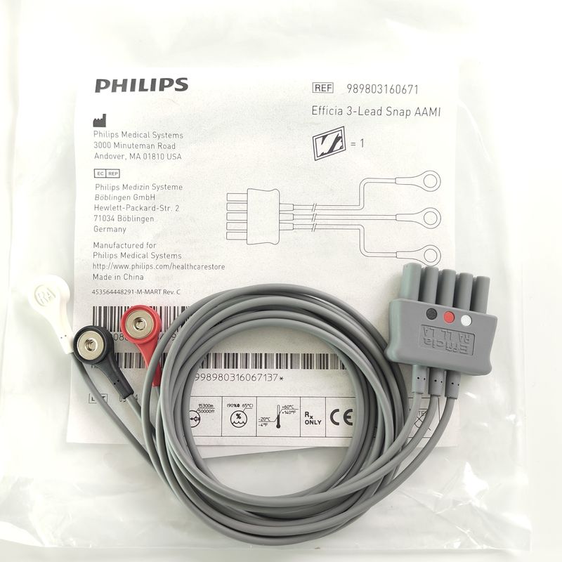 Philip Grey Original 3-Lead Button Branch 1M US Standard RA Белый, LL Красный, LA Черный Средний сустав Двойной ряд 989803160671