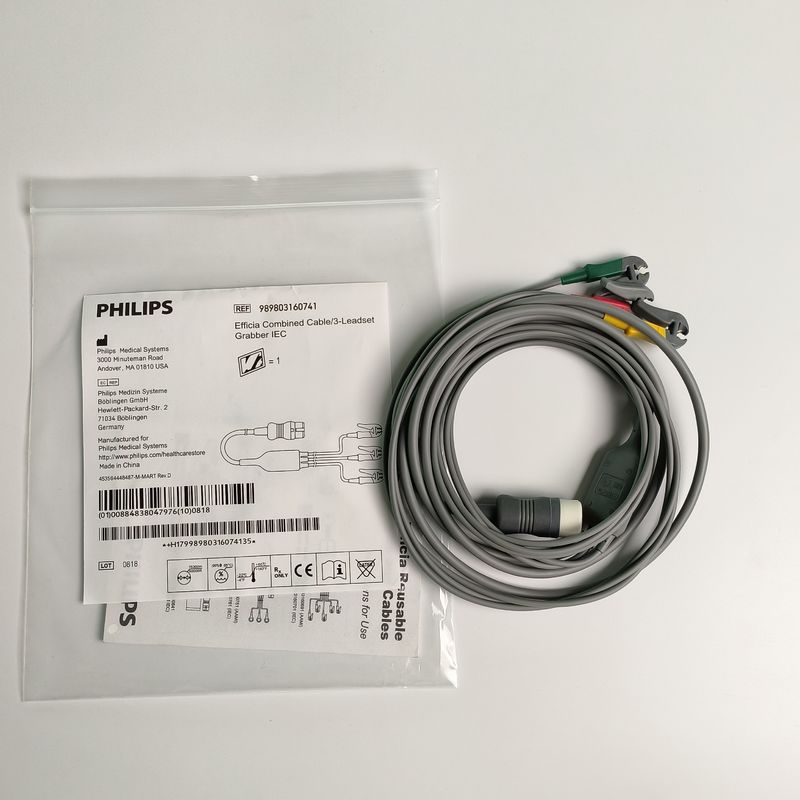 PHILIP Original Efficia Combined Cable/3-Leadset Grabber IEC. Окончание машины круглый 12-принт, REF: 989803160741