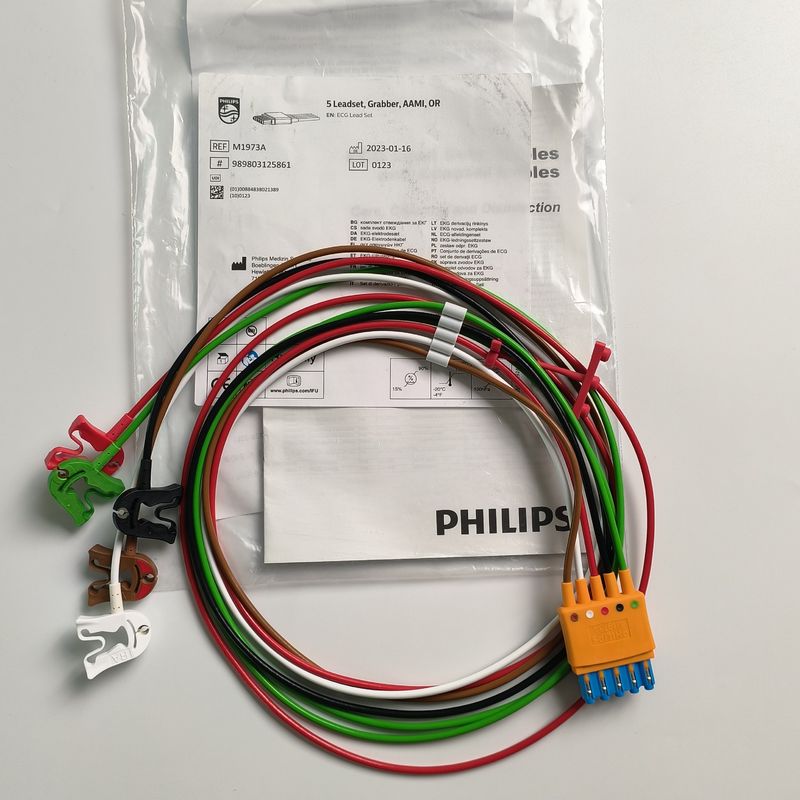 PHILIP Original CBL 5 Leadset, Grabber, AAMI, OR. REF M1973A или 989803125861 (включается в перечень)