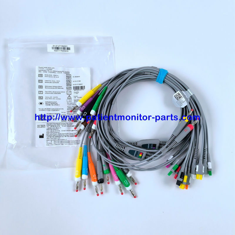 EDAN EKG CABLE 18-Lead 4MM Банановый IEC многоразовый REF EL16DIB181 IPN 01.57.471394
